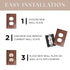 Hand Hammered Combo Rocker Duplex Light Switch Wall Plate - Pure Copper